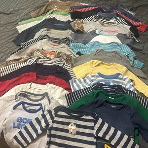 29 - BOYS 3-6/6 month long sleeve onesies. [3C]